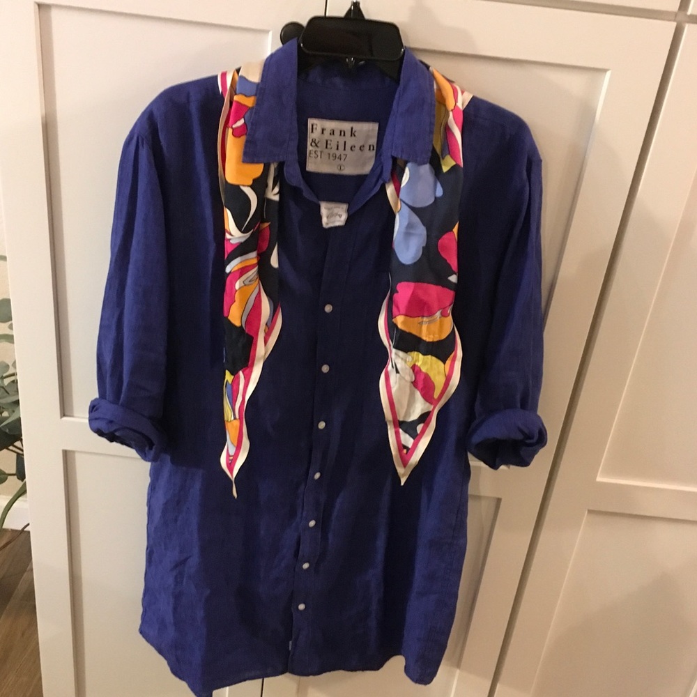 Frank & Eileen Blue Long Sleeve Dress